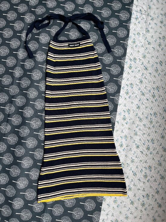 Miu Miu Dresses & Skirts - Miu Miu Striped Backless Knit Dress